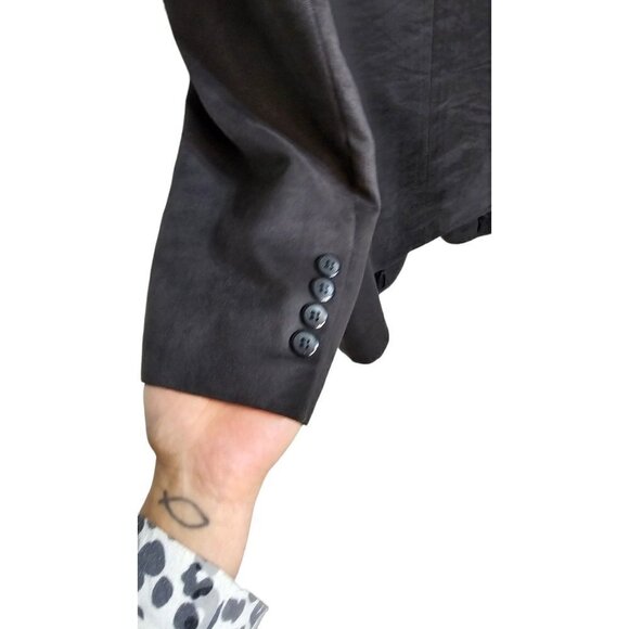 Stafford micro-polyester suede dark gray 44L blazer sport coat - Picture 7 of 7